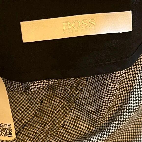 BOSS Hugo Boss Black White Houndstooth Pull On Pants | Size 14 - Picture 6 of 11